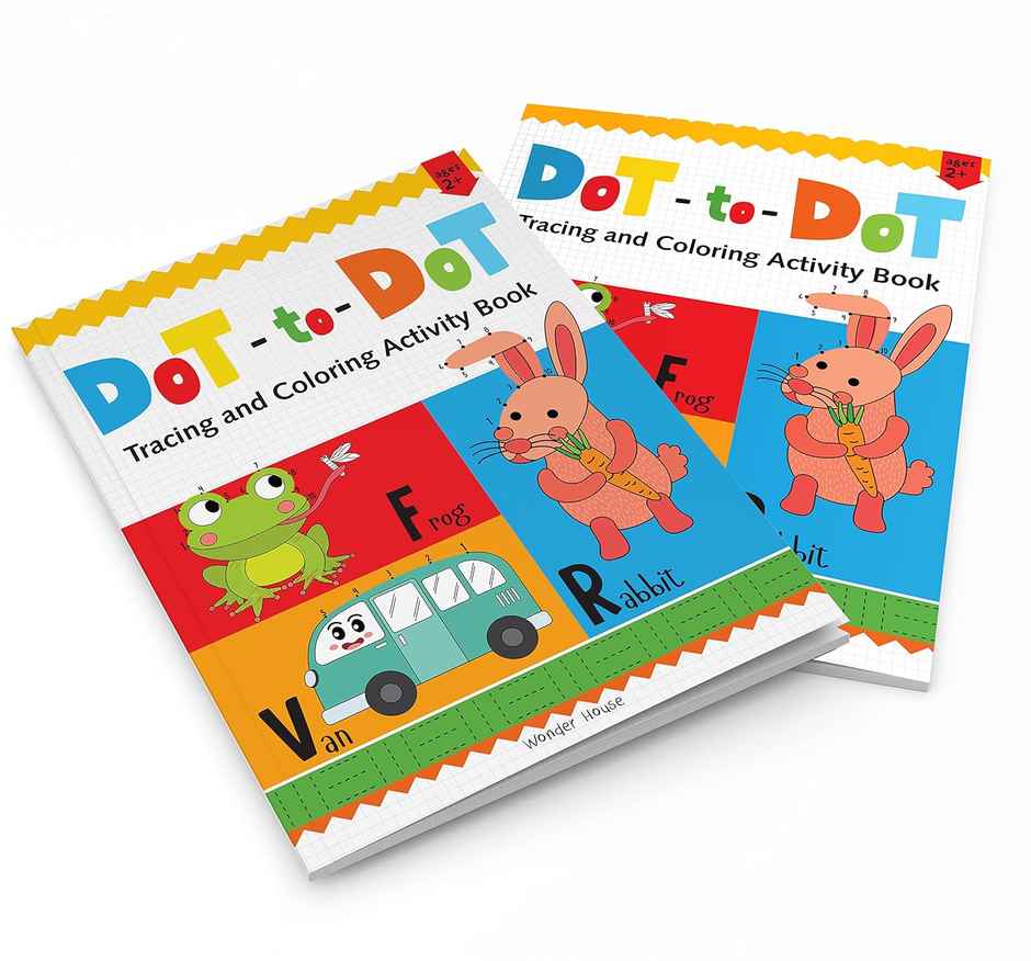 Preschool Activity Book Dot-To-Dot - Tracing And Coloring Activity Book For Kids