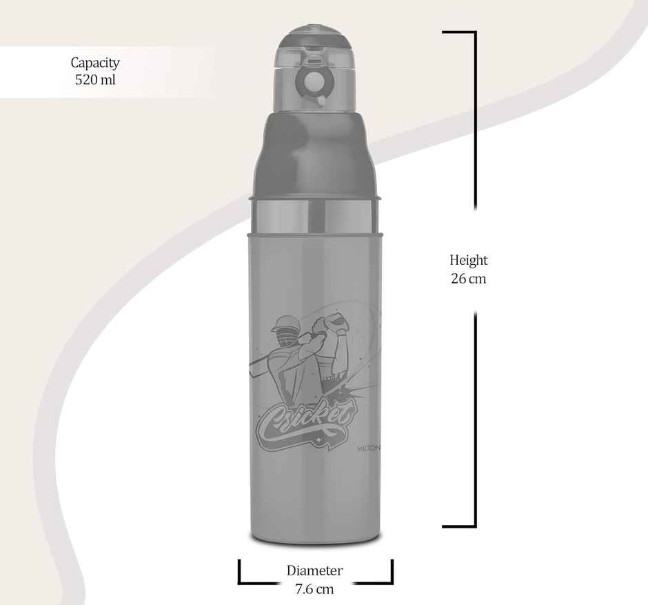 MiLiteron Kool Stunner 600 Kids Plastic Insulated Water Bottle | 520 ml | Pink