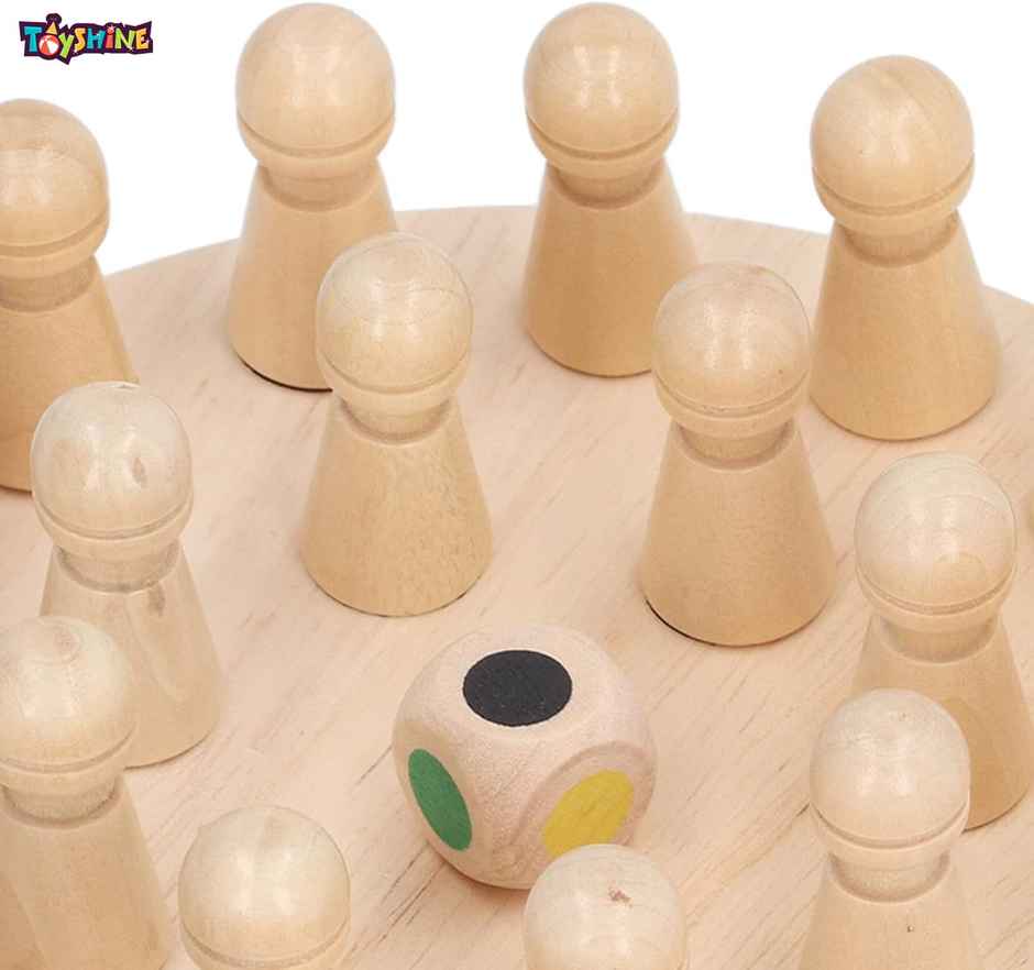 Toyshine Wooden Memory Match Stick Chess Game Set Board Game For Boys And Girls Age 3 And Up, Kids