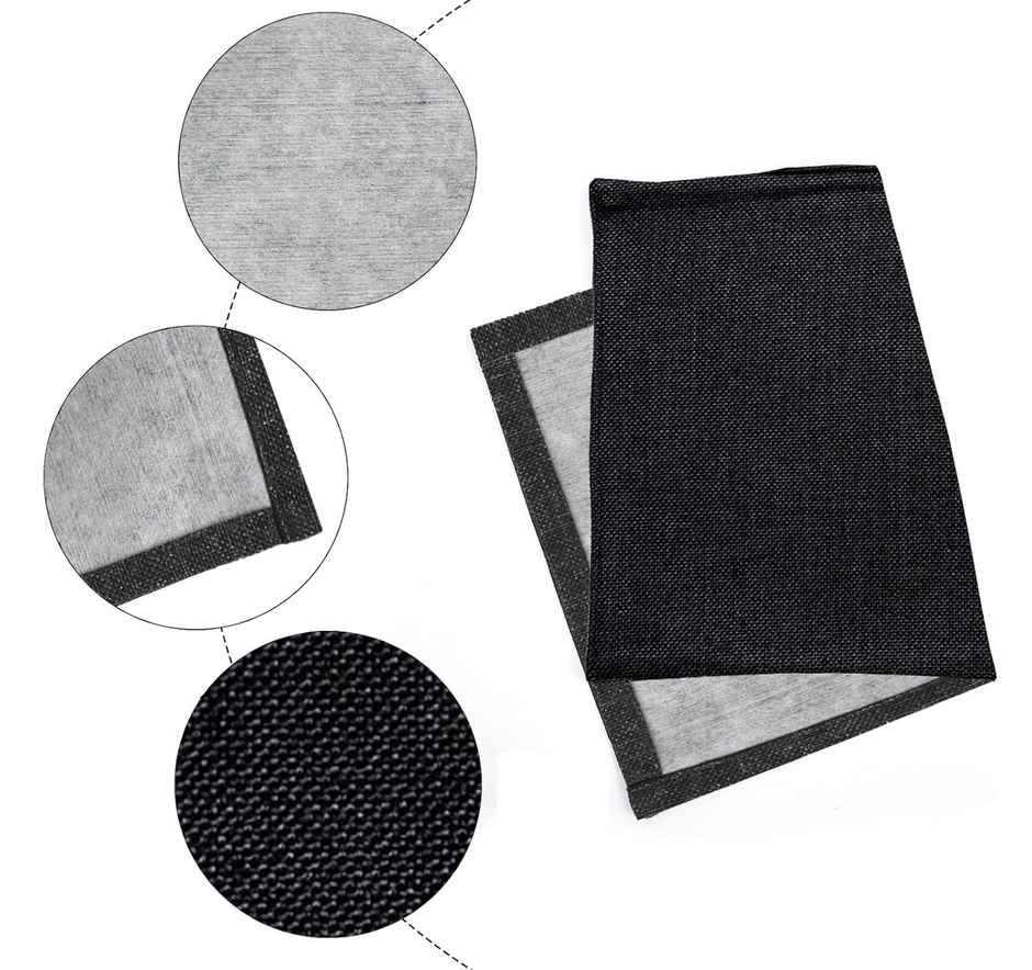 Lushomes Jute Table Mat - Black | Jute Placemat | 12 x 18 inch