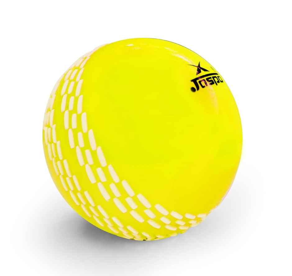 Jaspo Synthetic Rubber T-20 Plus Practice Cricket Ball/Wind Balls (Pack Of 6) - Yellow