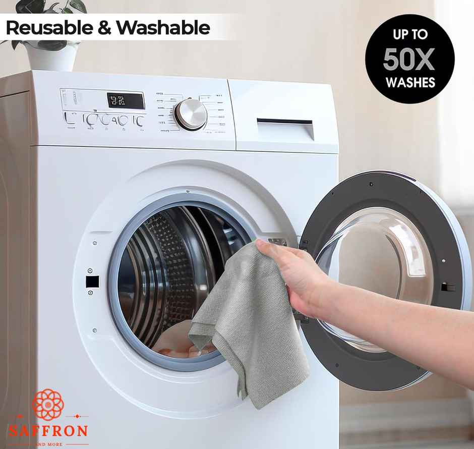 Saffron Microfiber Kitchen Towel Roll | 20 Pulls | Reusable