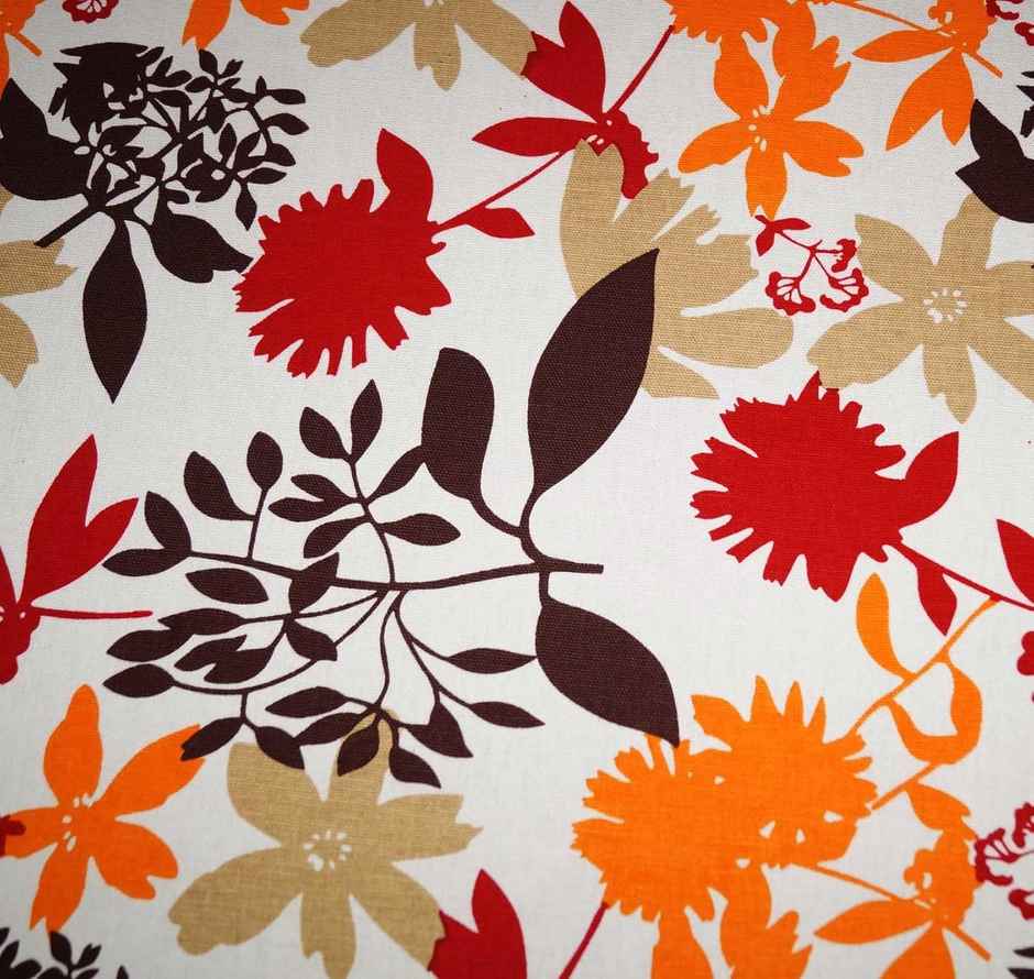 Lushomes Window Curtain - Cotton Leaf Printed | 8 Eyelets | Window Size | 9 ft | 54 x 60 inch