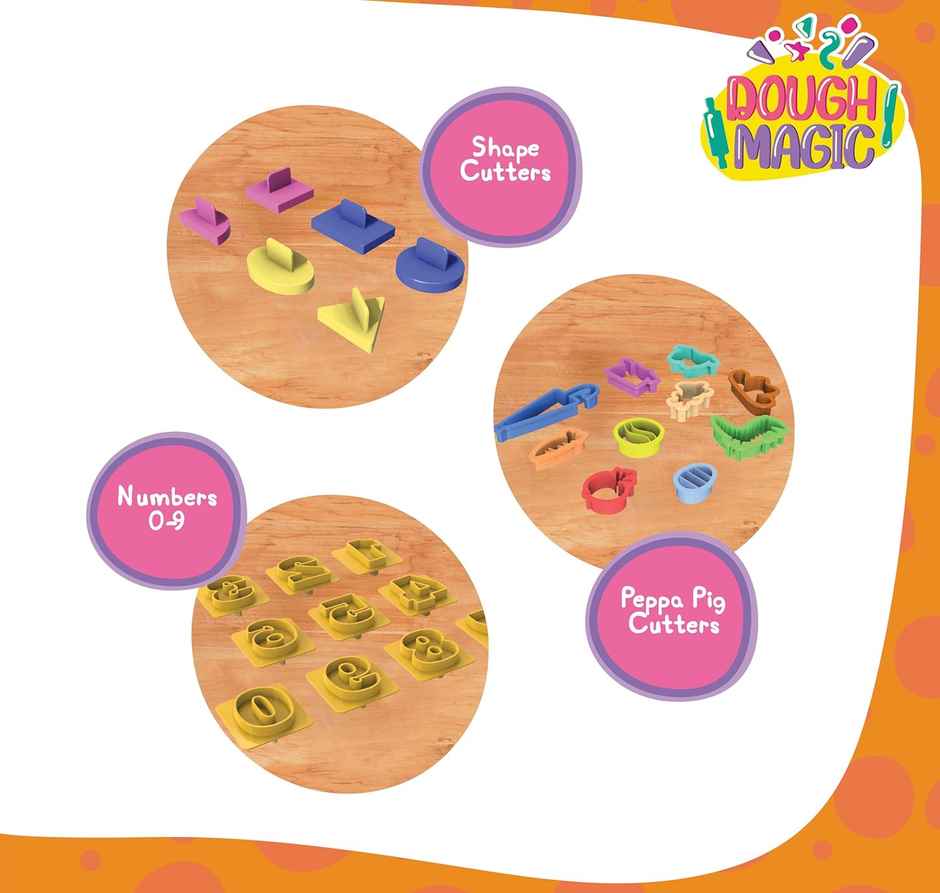 WinMagic Toys Dough Magic Mould N' Shape With Peppa  Dough Playset