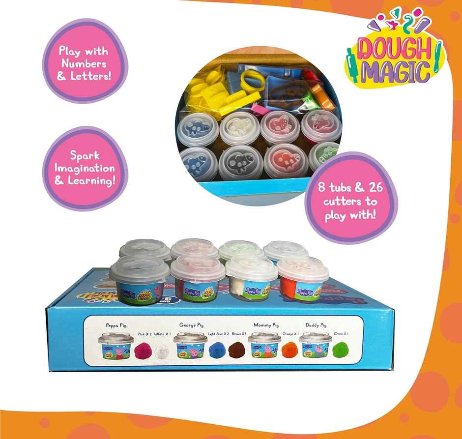 WinMagic Toys Dough Magic Mould N' Shape With Peppa  Dough Playset
