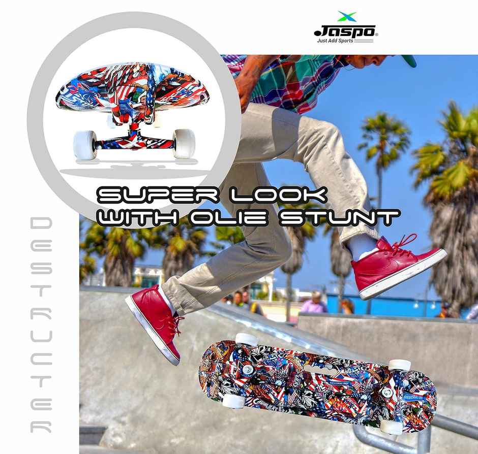 Jaspo Destructor Camouflage Carbon Graphite & Graffiti Fiber Skateboards 31X8 Inche Above 8 Year