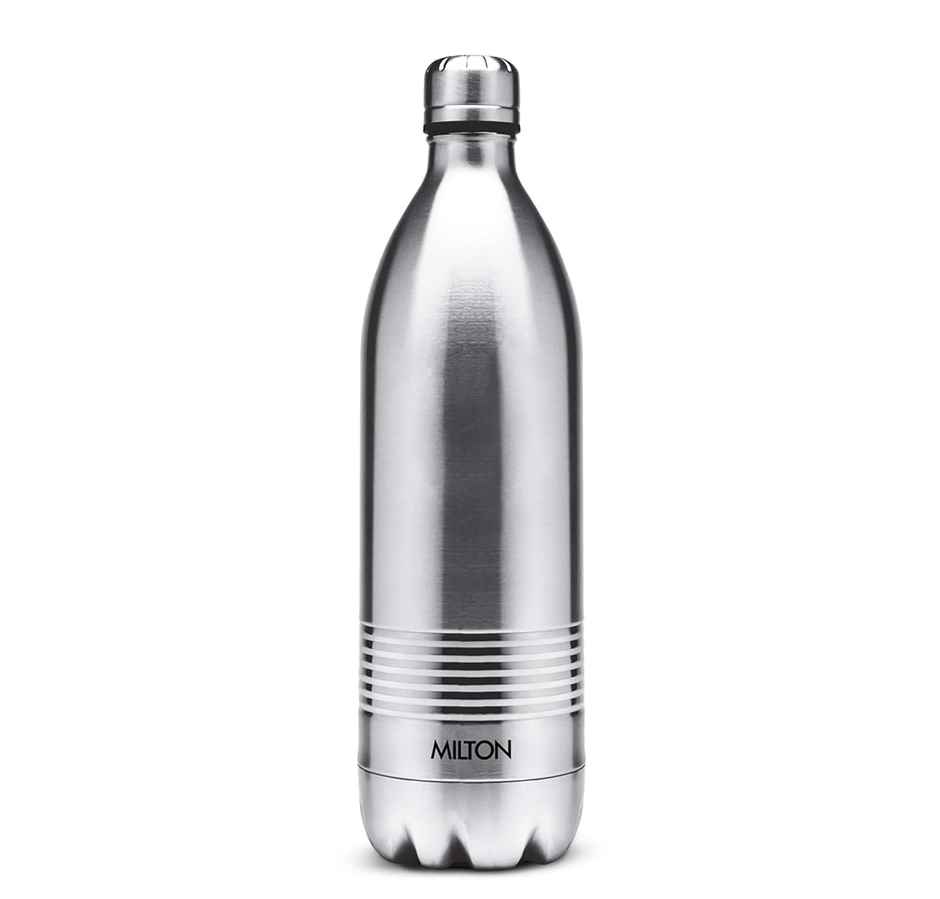 Milton Thermosteel Duo Dlx 24 Hours Hot and Cold Water Bottle | Silver | 1 L