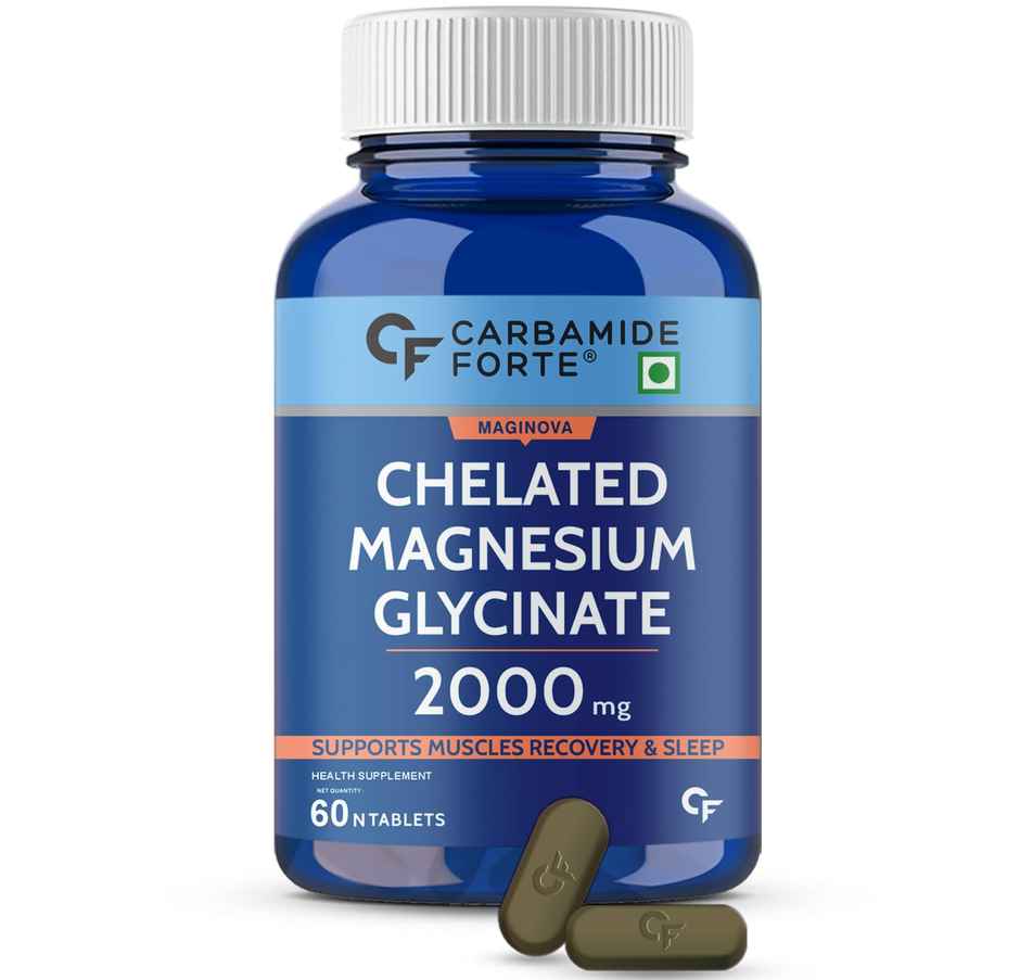 Carbamide Forte Chelated Magnesium Glycinate Supplement 60 Veg Tablets