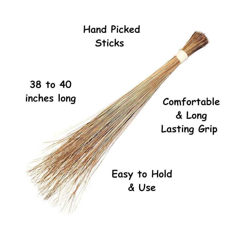Koststix Coconut Broom Stick Washable Seekh Jhaadu for Wet Surface Cleaning