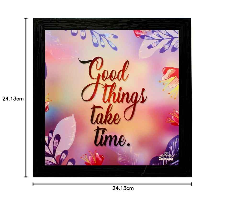 Indianara Multicolored Set of 4 Framed Motivational Quotes Art Wall Hanging Decor
