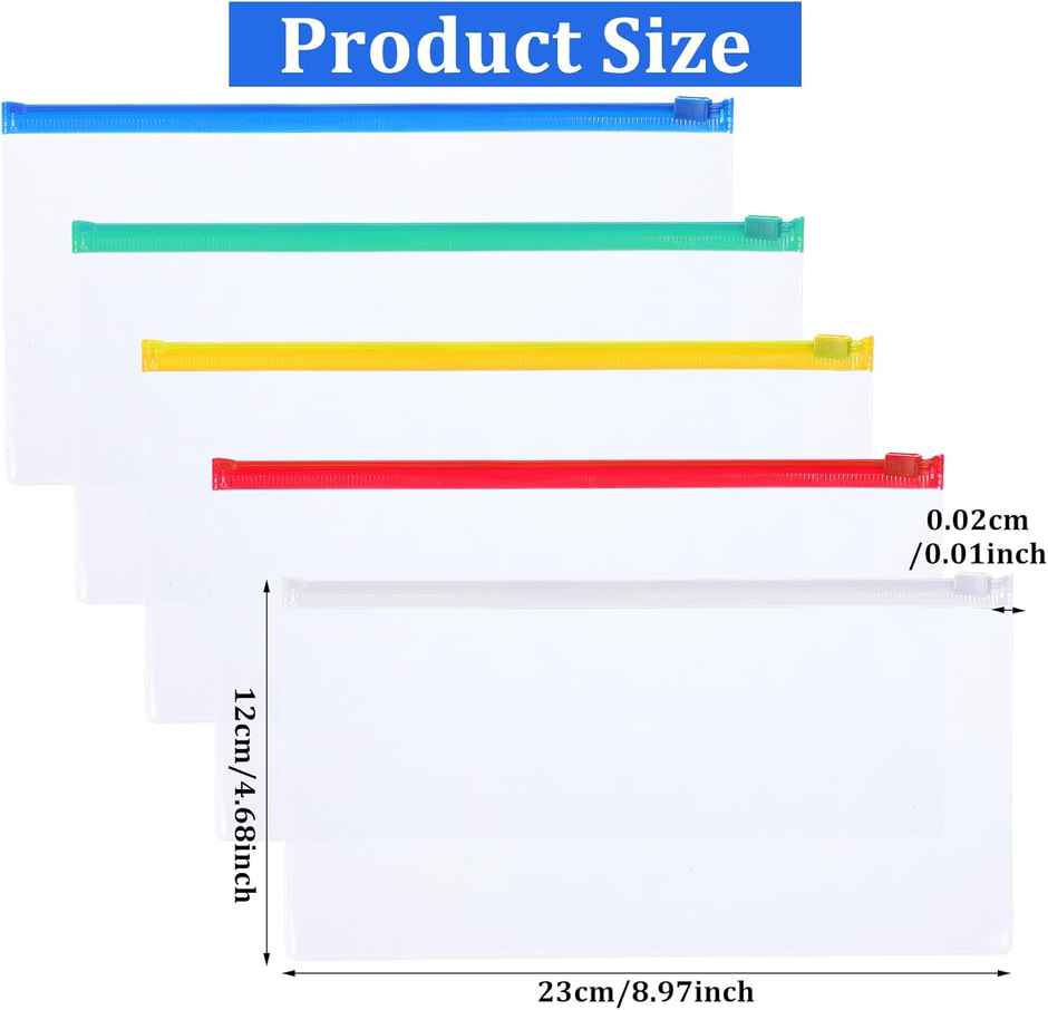 Saya A6 Zipper Bag PVC Transparent (Assorted) - Mini Makeup & Stationery Pouch