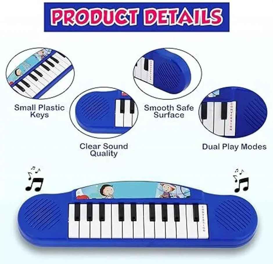 Chigy Wooh Mini Piano Keyboard, Multi-Functional 22 Keys Battery Operated | Assorted