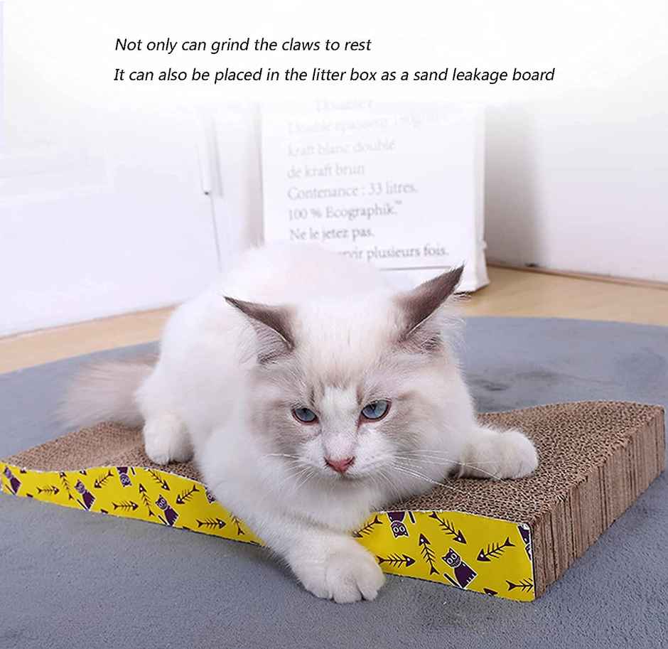 Pets Empire Wave Shaped Cat scratcher board for Cats | 45x21cm