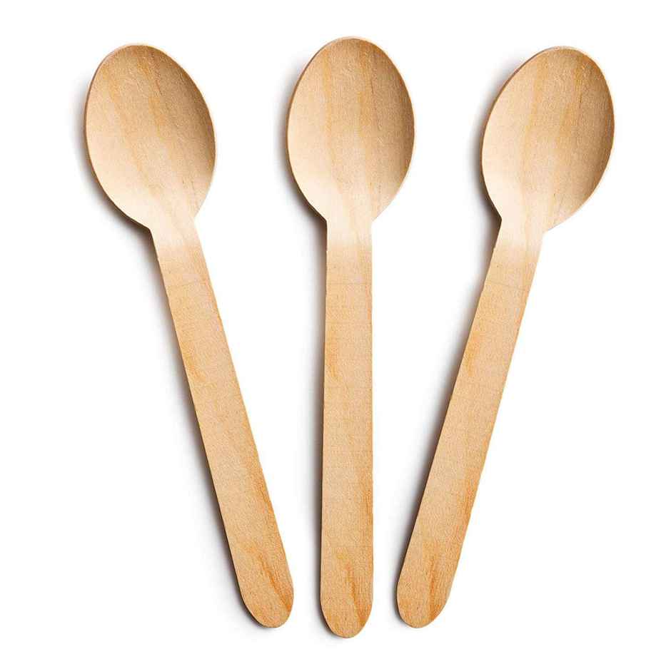Ezee Wooden Disposable Dinner & Party Spoon | 6 Inch