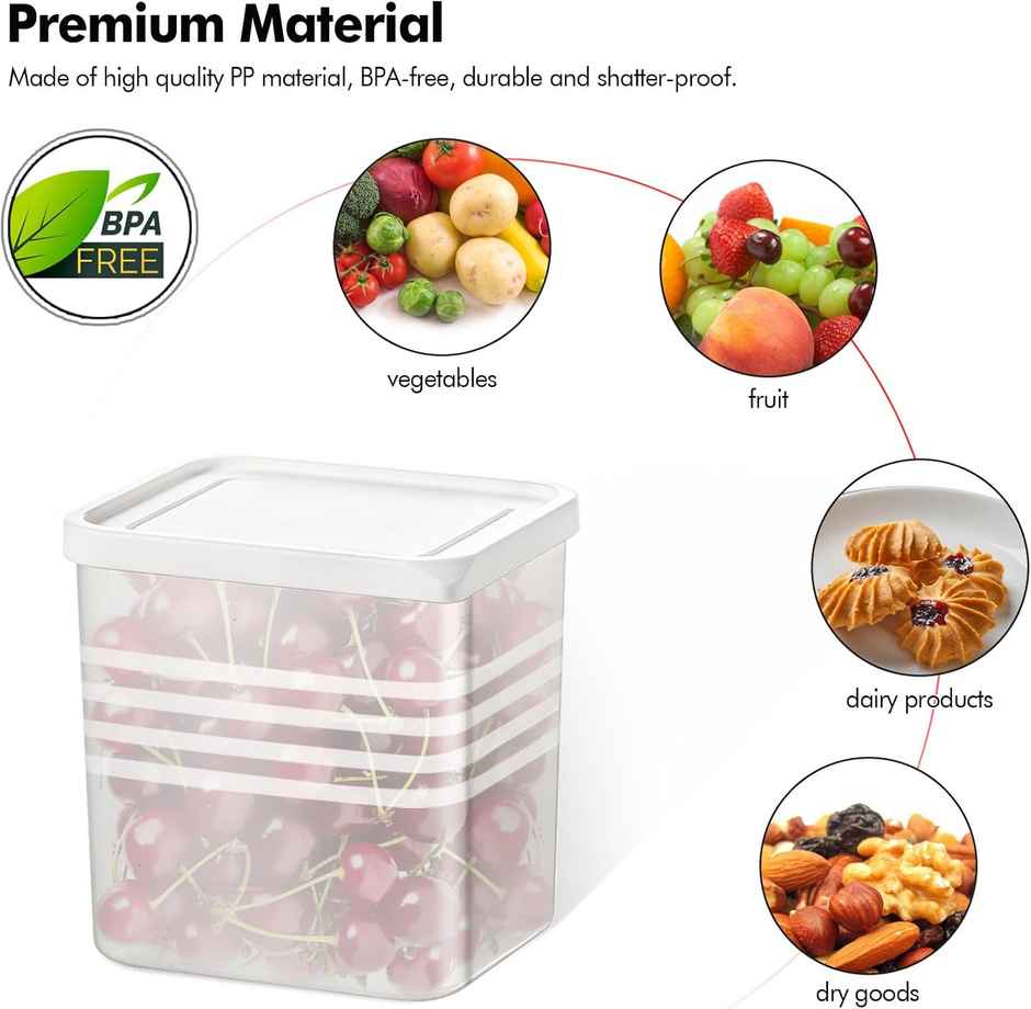 2Mech Idge Kitchen Container, Kitchen Storage Box with Cap