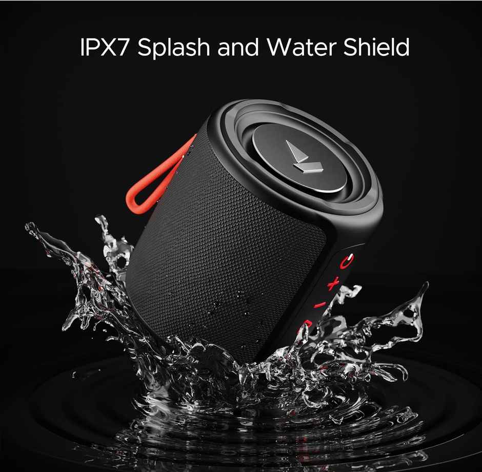 boAt Stone 352 Bluetooth Speaker w/ 10W RMS Stereo Sound & IPX7 Water Resistance (Raging Black)