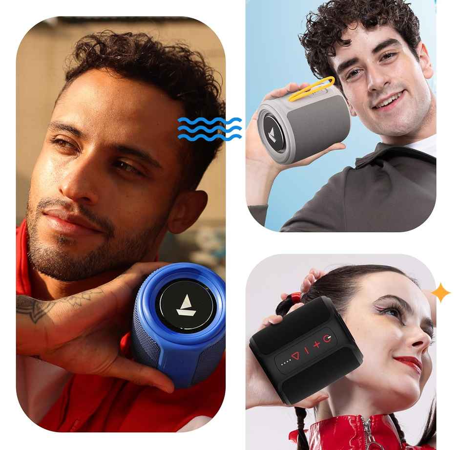 boAt Stone 352 Bluetooth Speaker w/ 10W RMS Stereo Sound & IPX7 Water Resistance (Vibing Blue)