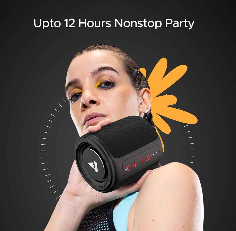 boAt Stone 352 Bluetooth Speaker w/ 10W RMS Stereo Sound & IPX7 Water Resistance (Raging Black)