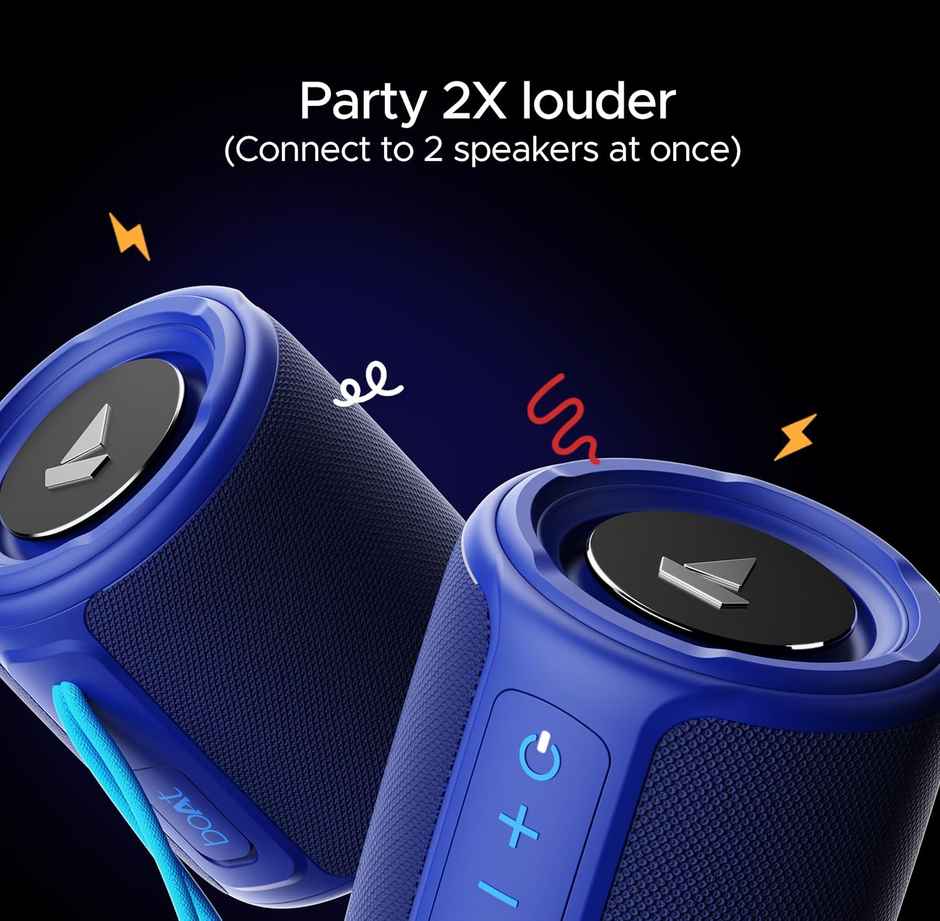 boAt Stone 352 Bluetooth Speaker w/ 10W RMS Stereo Sound & IPX7 Water Resistance (Vibing Blue)
