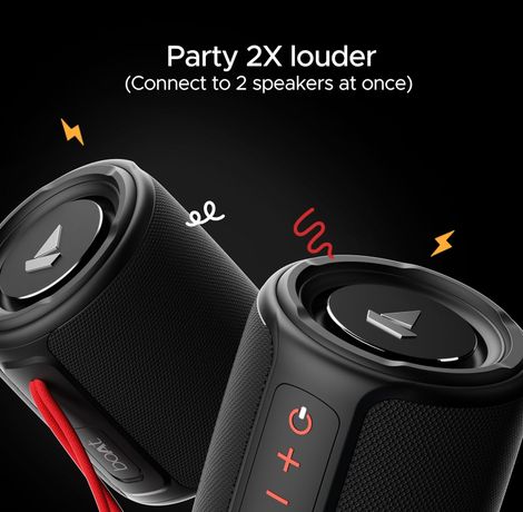 boAt Stone 352 Bluetooth Speaker w/ 10W RMS Stereo Sound & IPX7 Water Resistance (Raging Black)