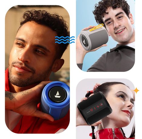 boAt Stone 352 Bluetooth Speaker w/ 10W RMS Stereo Sound & IPX7 Water Resistance (Raging Black)