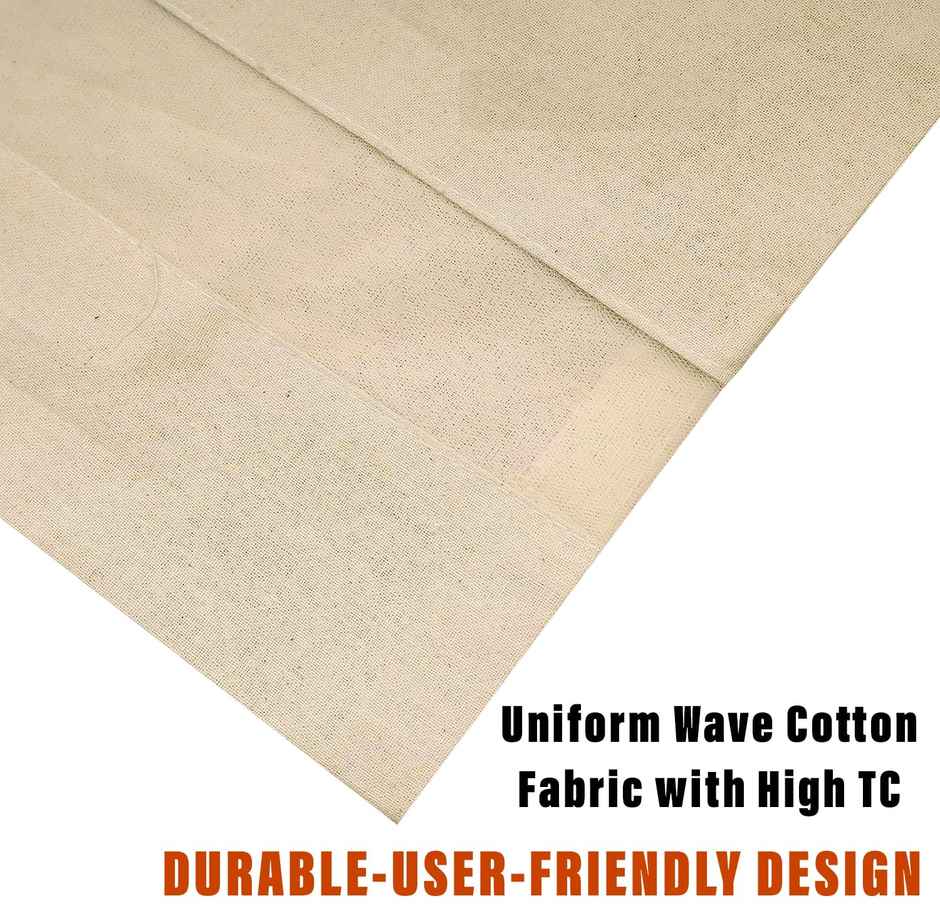 Kuber Industries Cotton Wardrobe Single Packing Storage Saree Bags|Pack of 5|Cream