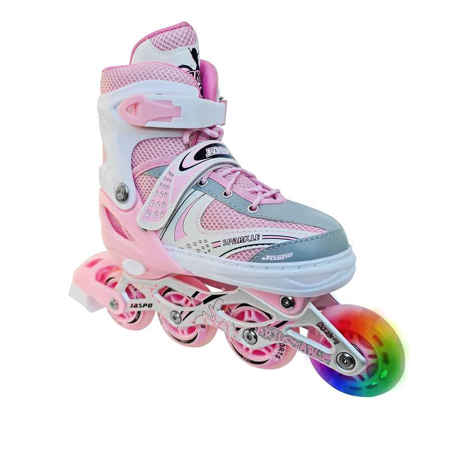 Jaspo Sparkle Adjustable Inline Skates With Front Light Up Wheels
