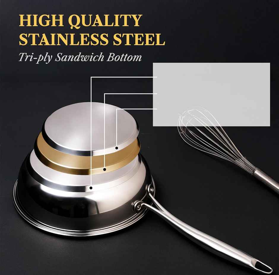 Solara Sterra Stainless Steel Fry Pan | 22 cm | 1.7 L
