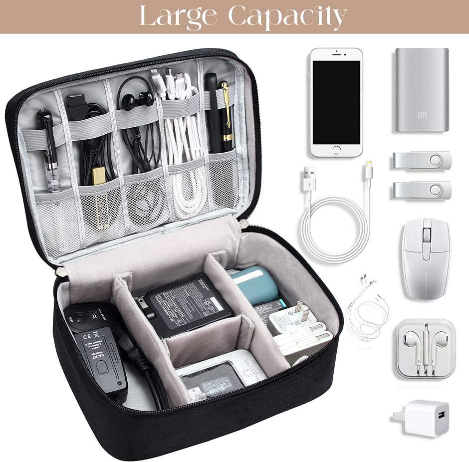 Trajectory Electronic Accessories Storage Bag And Organizer For Men And Women