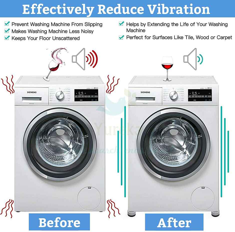 Youbee Multi-Purpose Smart Round Vibration Pads For Washing Machine Tank Washer & Dryer