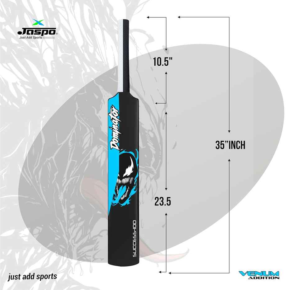 Jaspo Dominator Venom Edition 34 Inch Plastic Cricket Bat With Octopus Grip & Tennis Ball