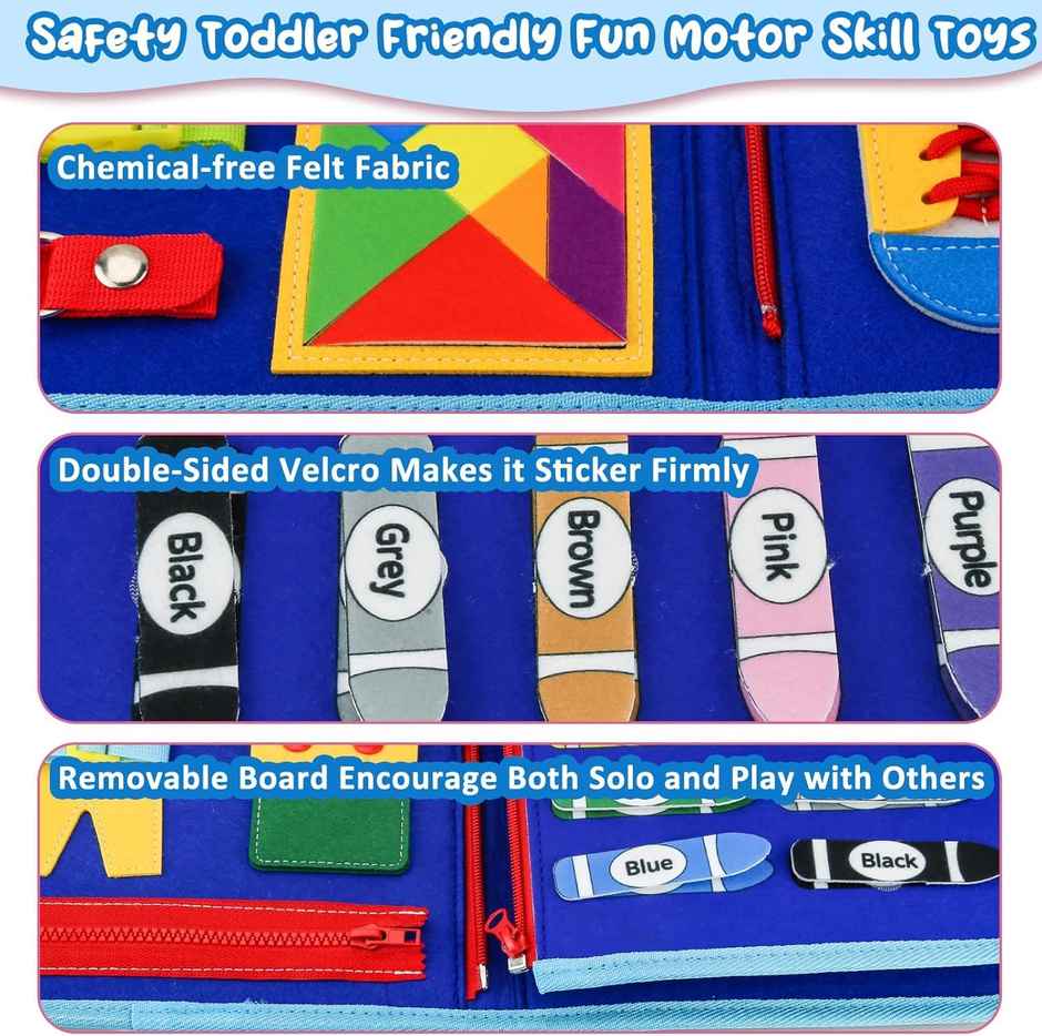Fablue Busy Board Book Montessori Toy Preschool Learning Space Theme