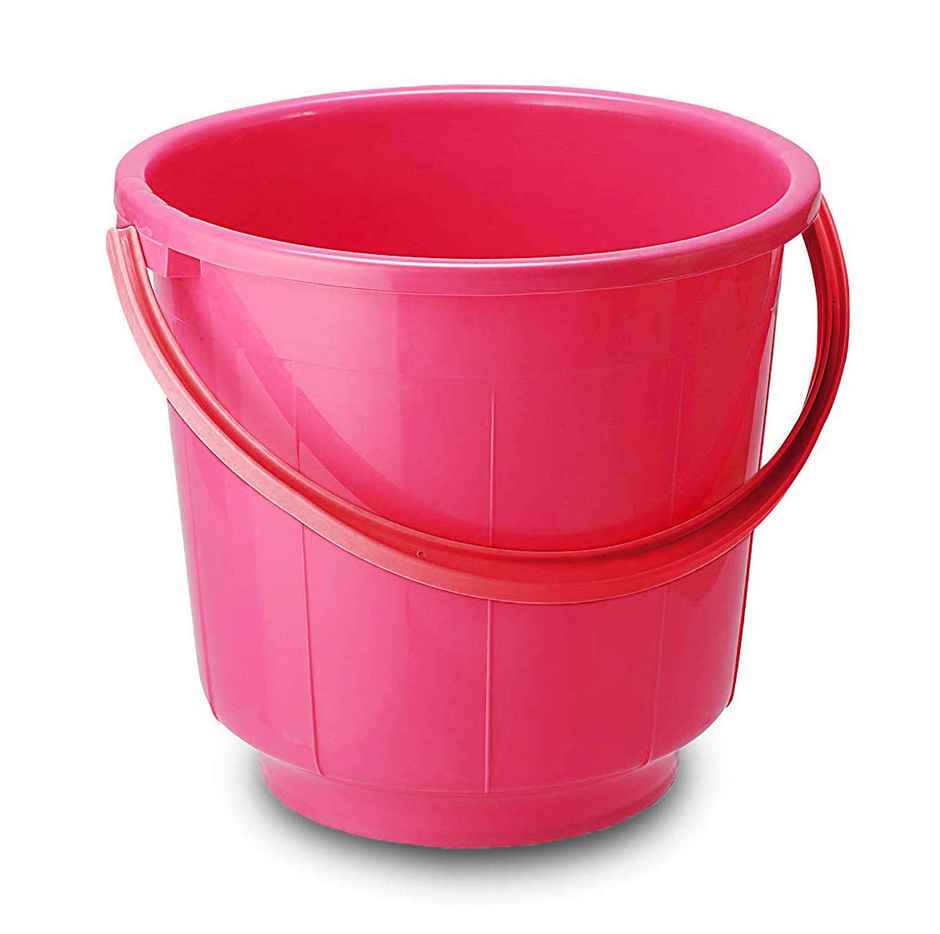 Kuber Industries Unbreakable Strong Plastic Bathroom Bucket 13 L (Pink) -CTKTC042962