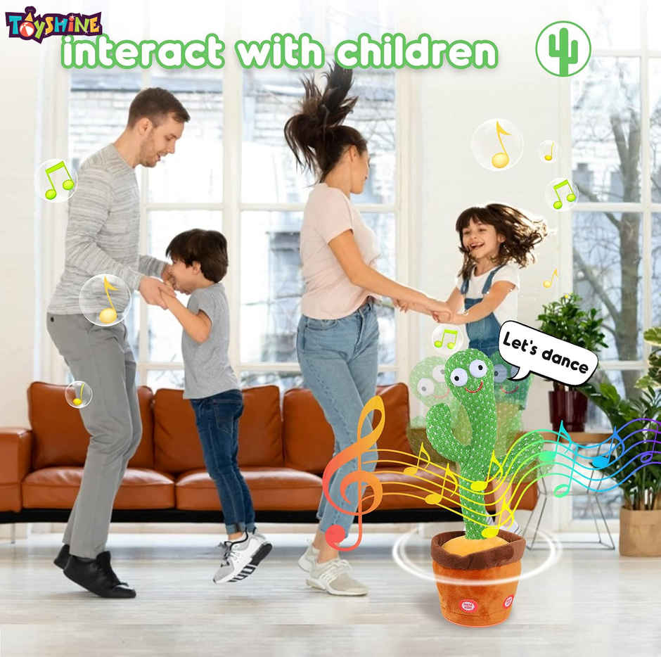 Toyshine Dancing Cactus Toy, Singing and Mimicking Toy with LED Lights