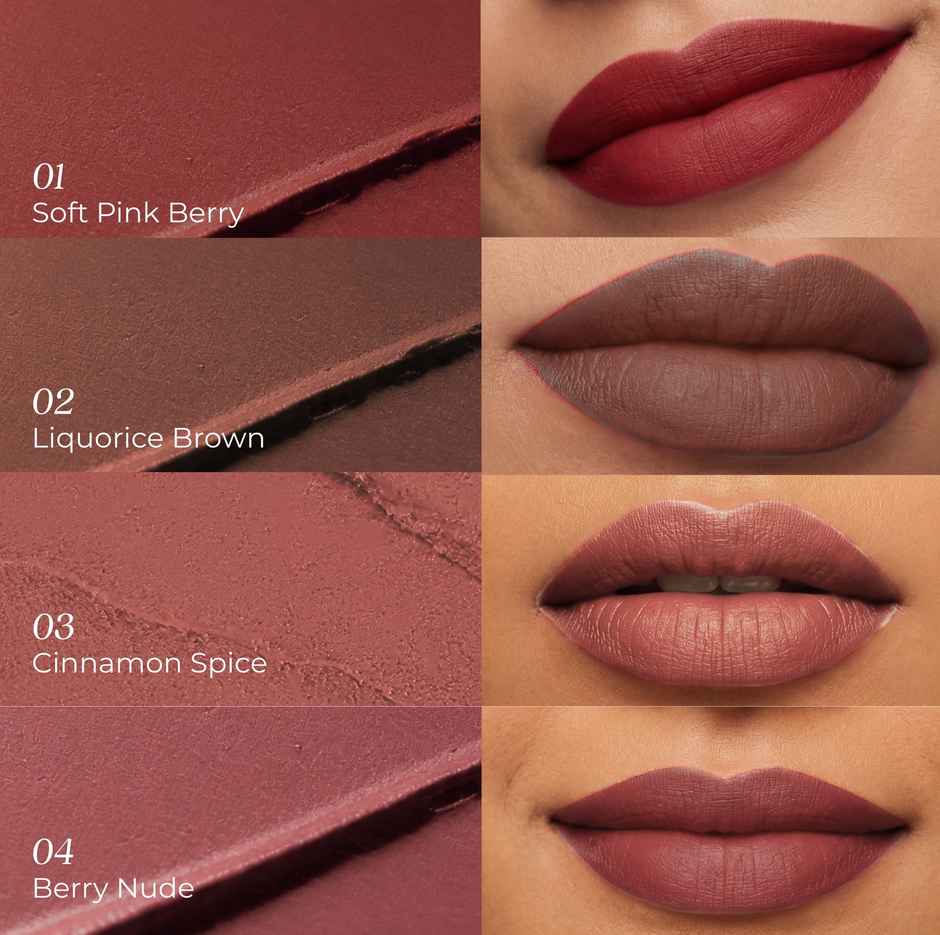 Just Herbs Herb Enriched Matte Liquid Lipstick | Ayurvedic | Red & Bold | Hydrating & Lightweight