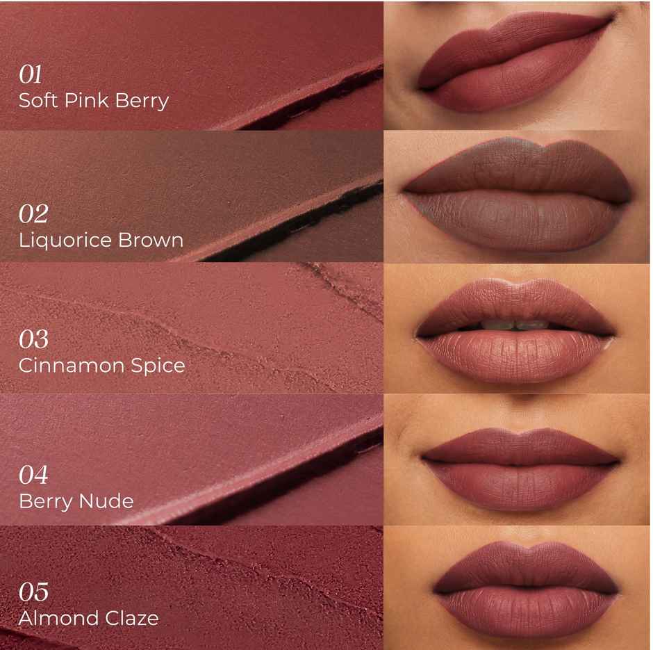 Just Herbs Ayurvedic Liquid Lipsticks Gift Box Set| Nudes & Brown