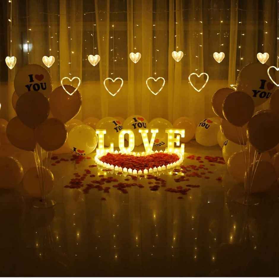 Heart Curtain String Light | Bright Storey