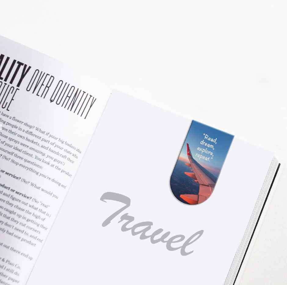 Papboo Pack Of 6 Magnetic Bookmarks - Travel