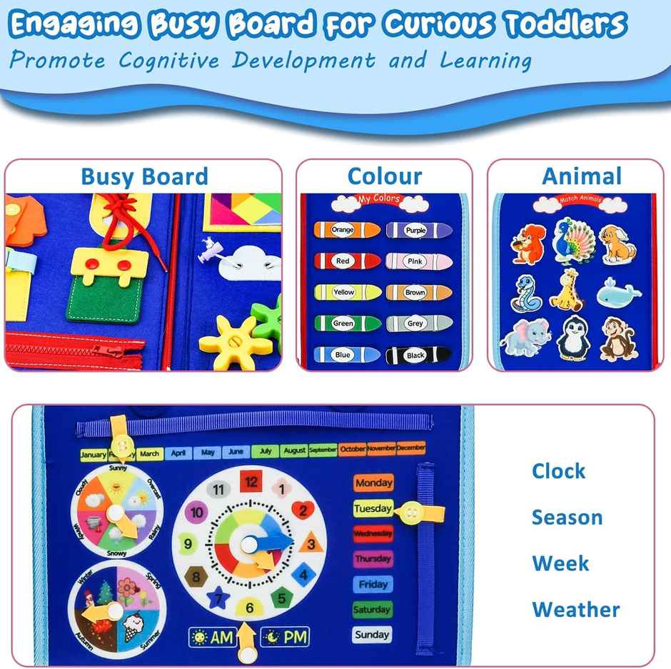 Fablue Busy Board Book Montessori Toy Preschool Learning Space Theme