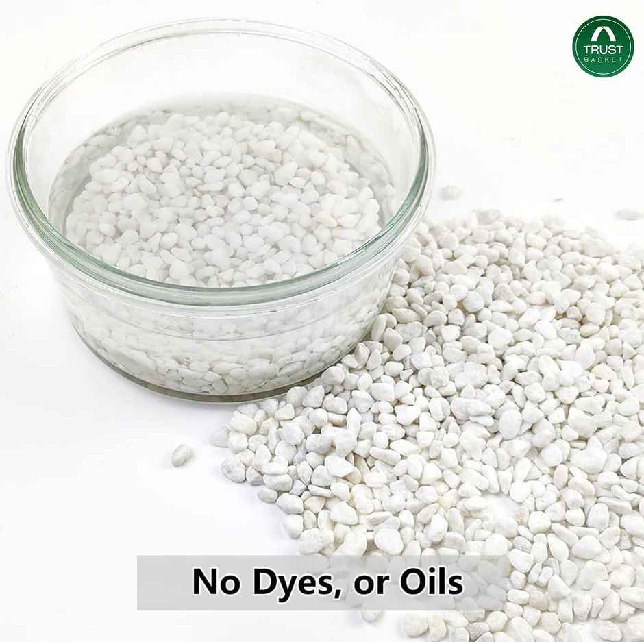 Trustbasket White Pebble Chips (Small) - 1 Kg