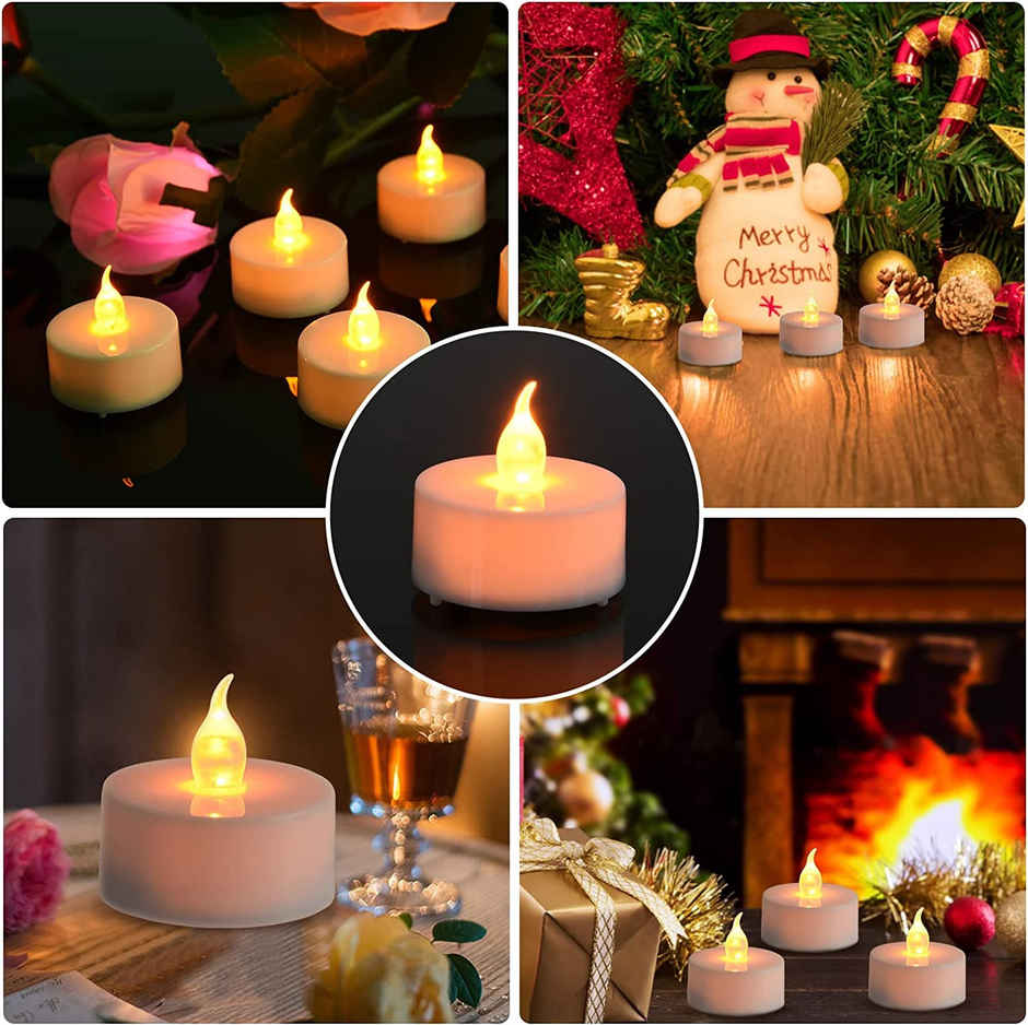 Floating Candles | Battery Operated Tea Light Candle | Pack Of 6 | Party Propz