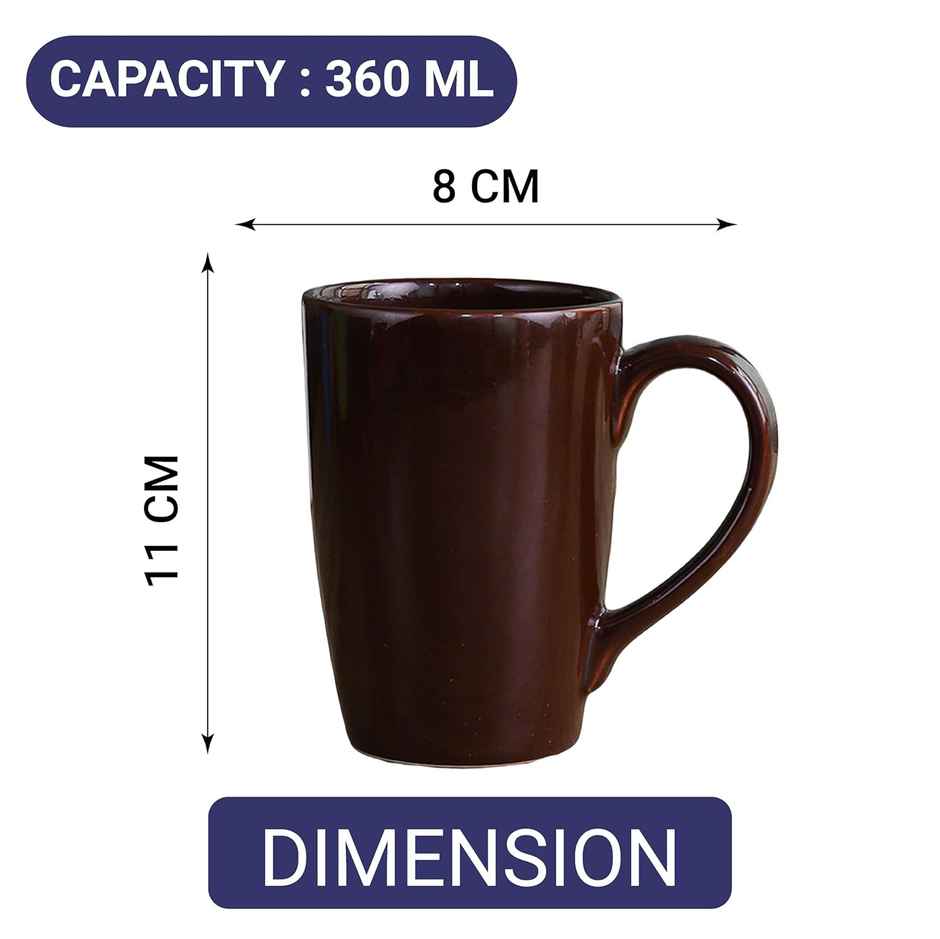 Femora Coffee Mug Without Gold Line Brown 2 Piece