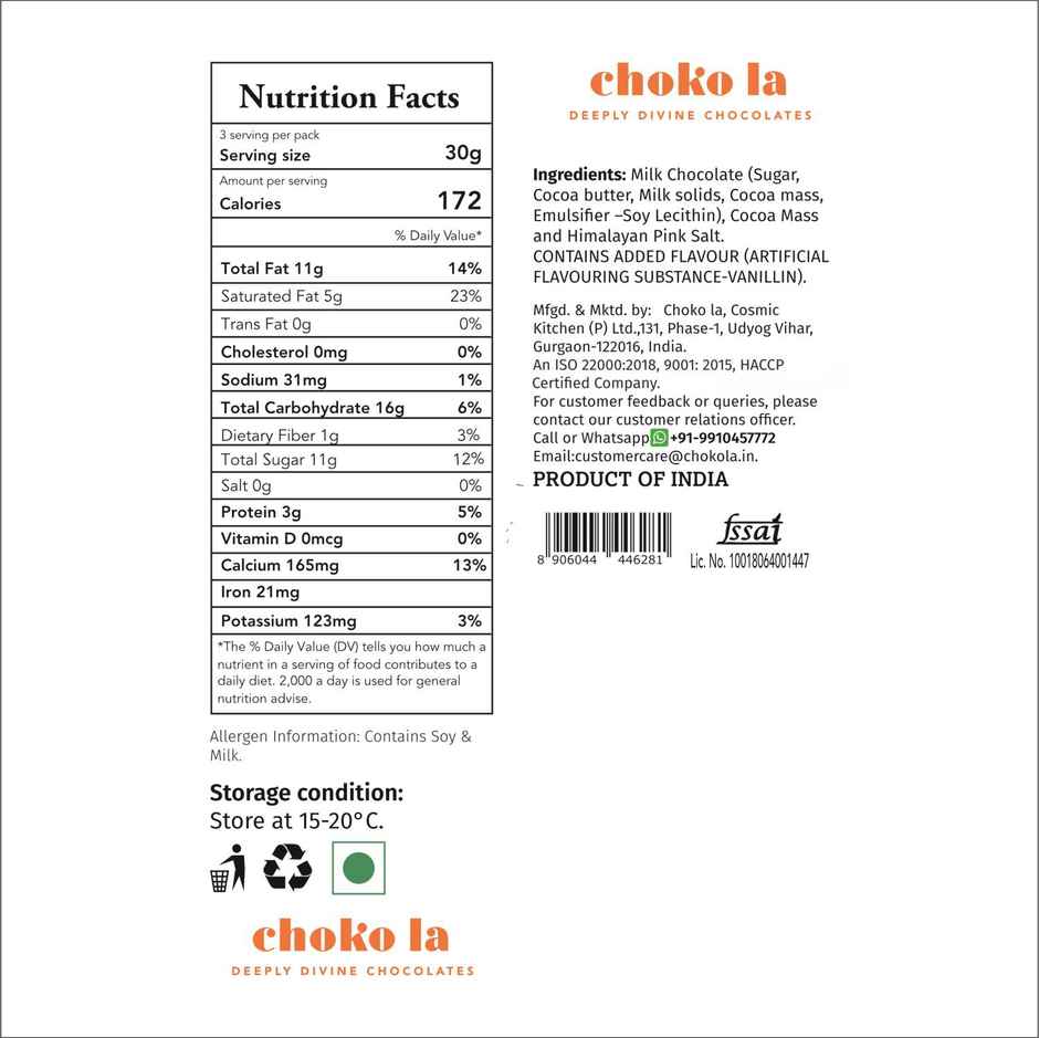 Chokola 45% Himalayan Pink Salt Milk Chocolate Minis