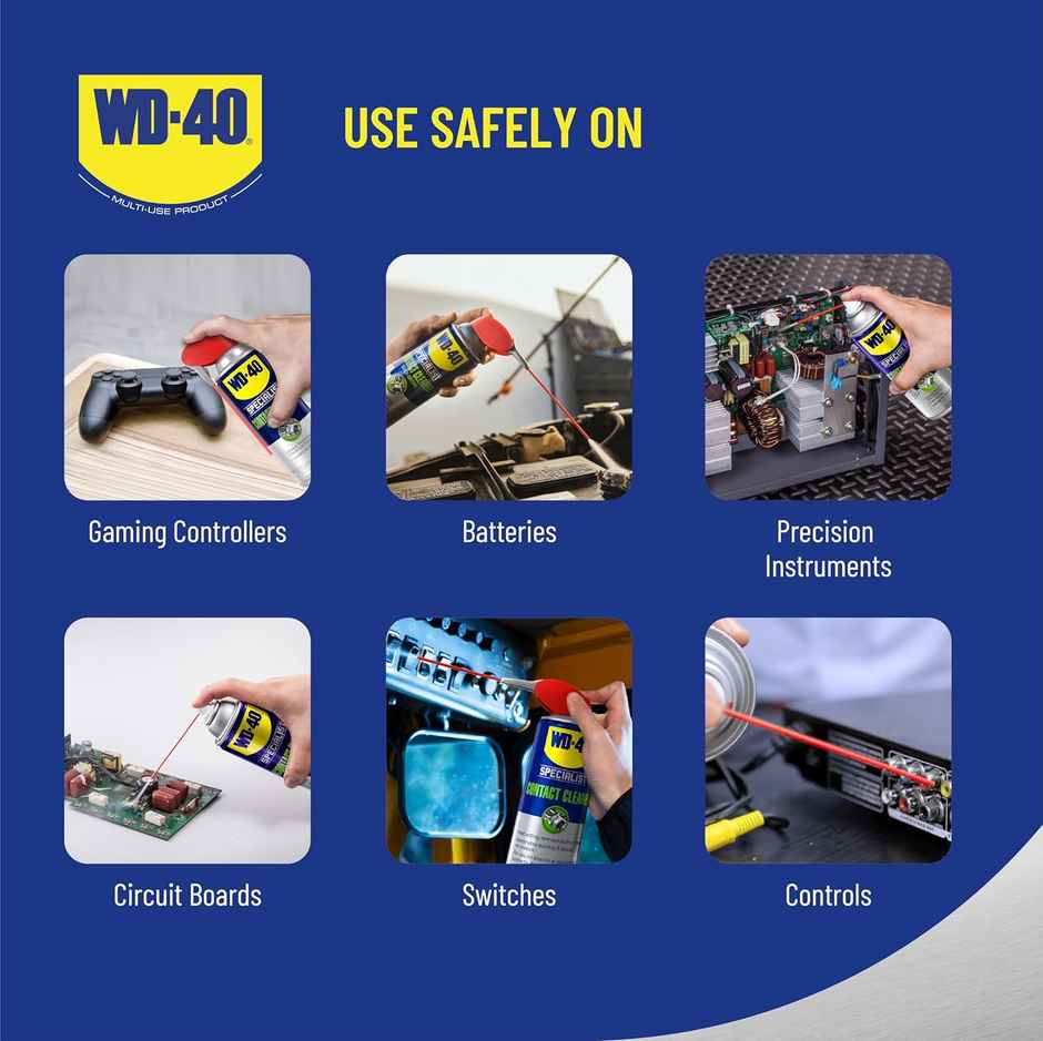 WD 40 Specialist Contact Cleaner 400ml | Cleans Electrical Parts, Oil, Moisture & Leaves No Residue