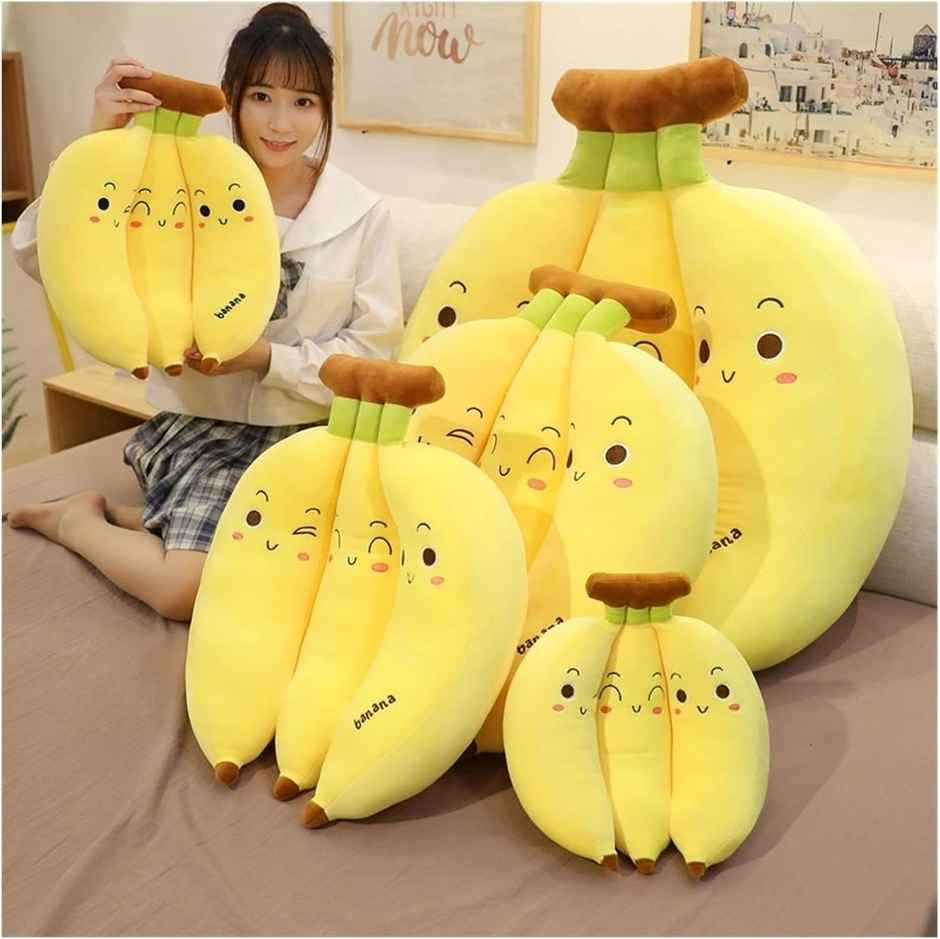 Babique Banana Bunch Pillow Soft Toy for Kids - Huggable Plush Doll, Room Decoration