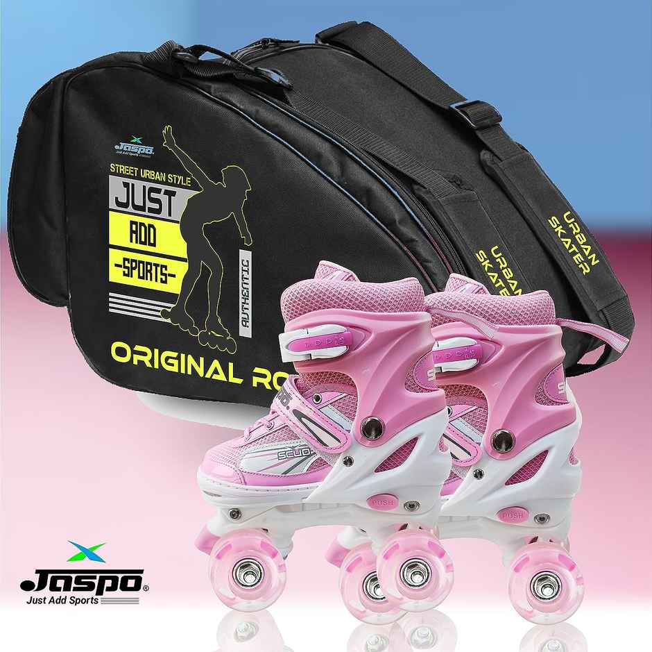 Jaspo Scud Adjustable Quad Roller Skates With Led Wheels