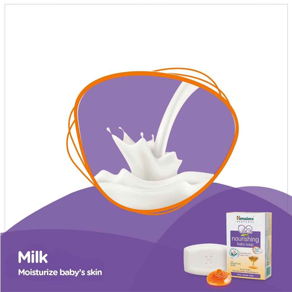 Himalaya Nourishing Baby Soap for Sensitive Skin -|Honey Milk Nourish Complex to Nourish Skin