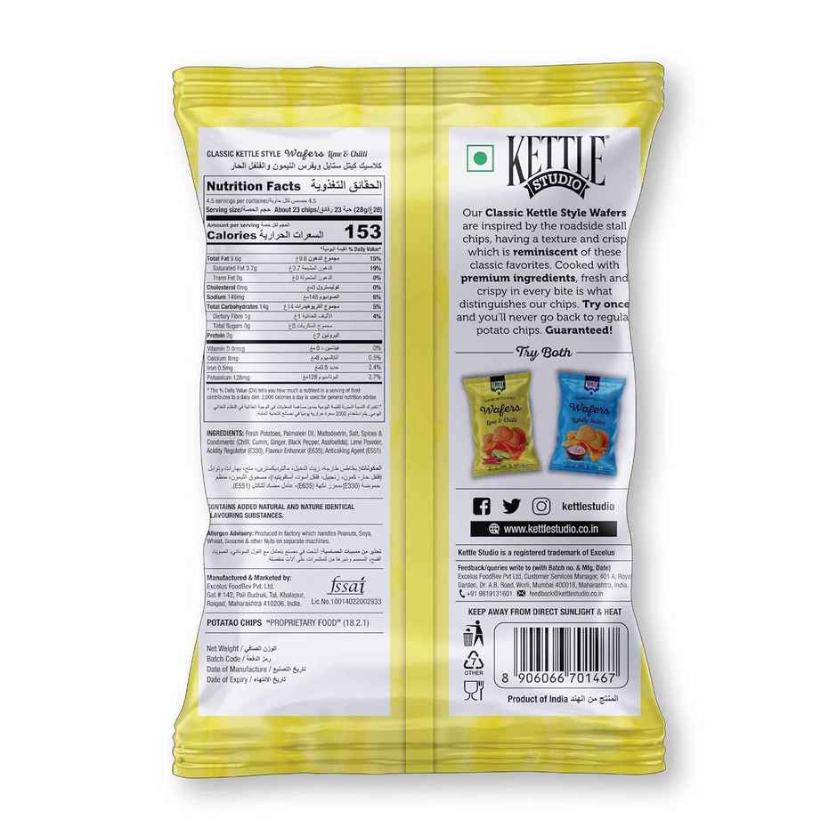 Kettle Studio Lime & Chilli Potato Wafers