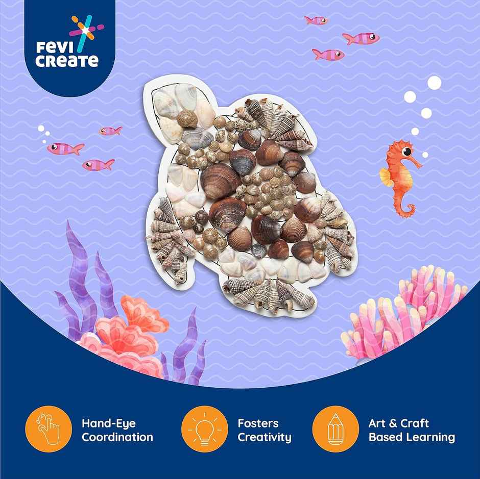 Fevicreate DIY Shell Tastic Fridge Magnet Art Craft Kit