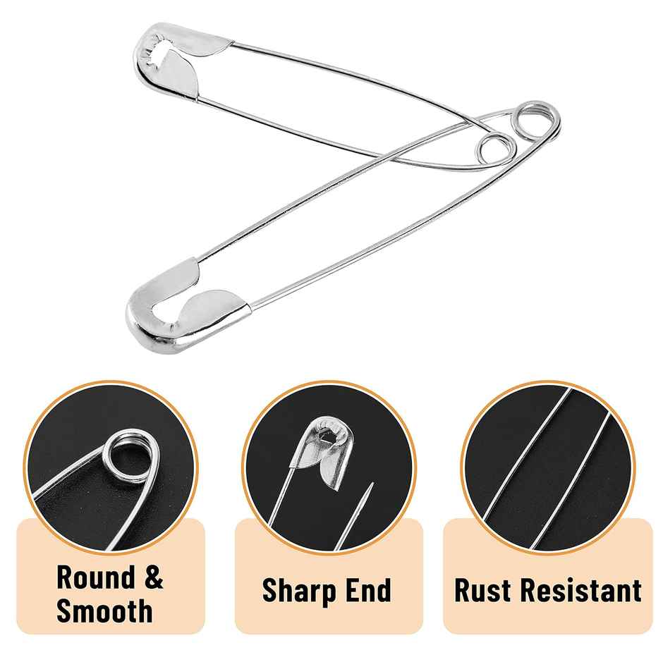Bronson Professional Safety Pins | 4 Size | Pack Of 100